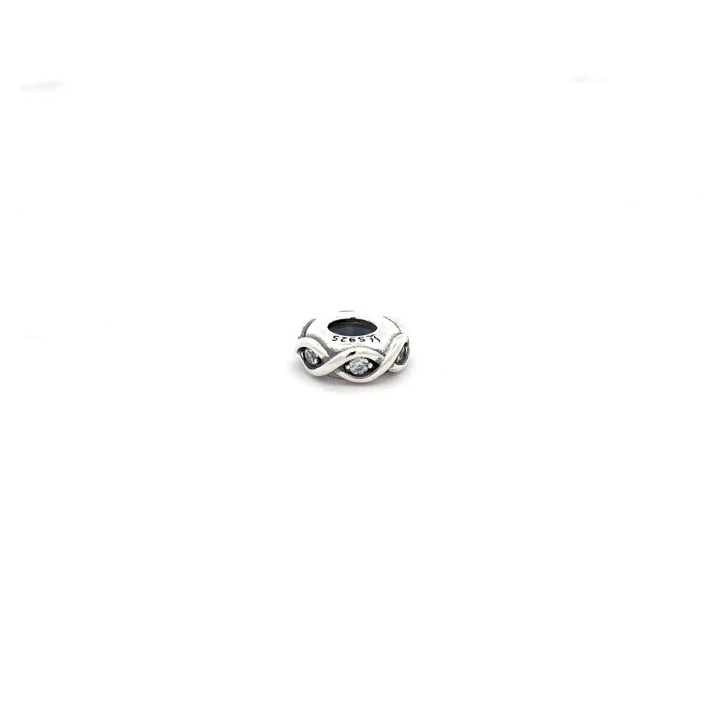 925 Sterling Silver Charm Bead Rondelle Spacer For Charm Bracelet Necklace Small - Picture 5 of 5